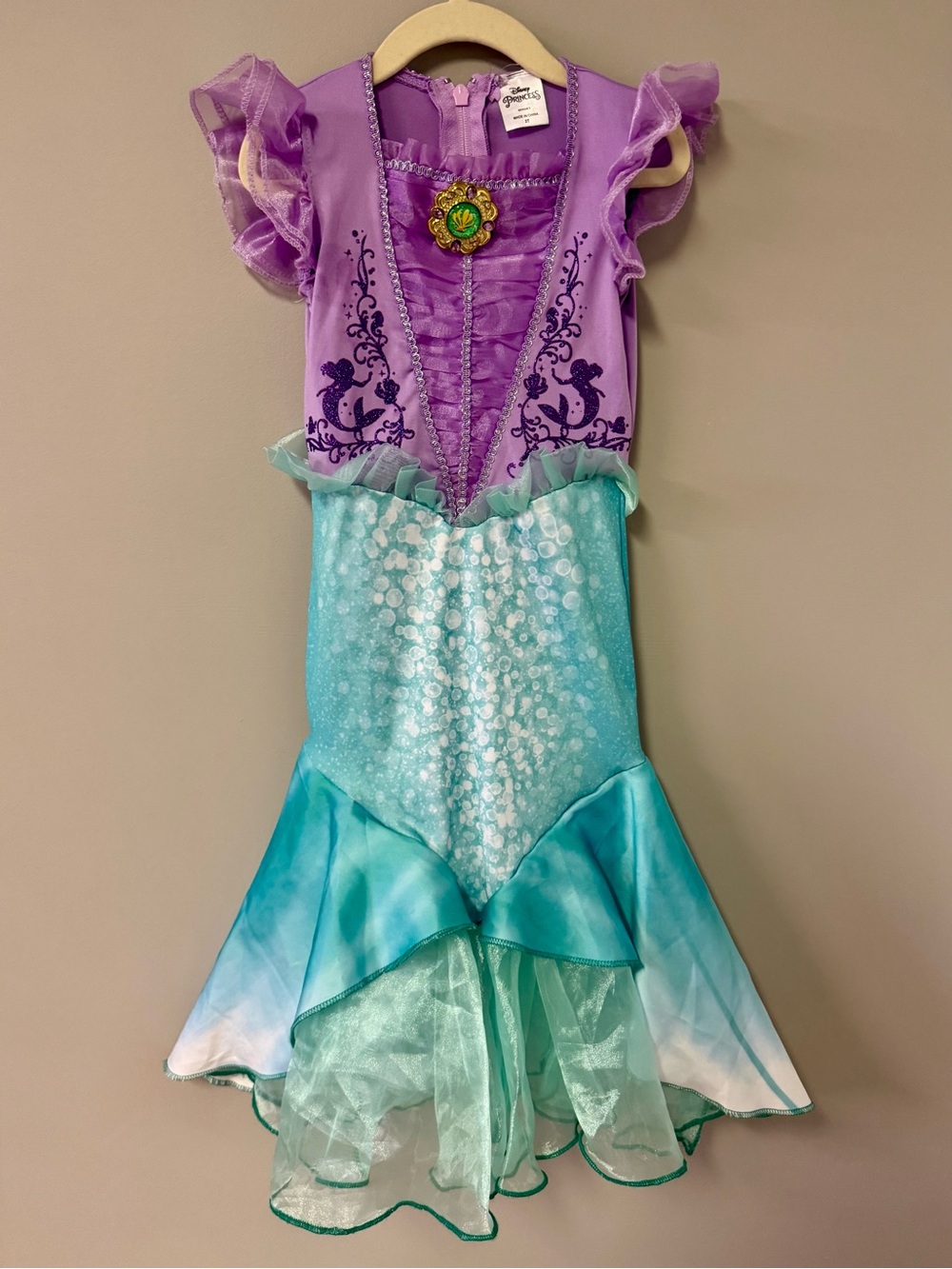 Disney Purple and Princess Ariel Mermaid Dress-Up Costume Dress